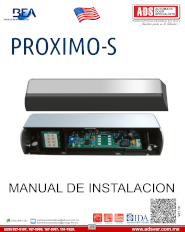Manual de Instalacion BEA PROXIMO-S, ADS Puertas y Portones Automaticos S.A. de C.V.